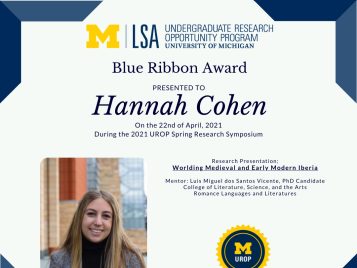 2021 UROP Spring Symposium Blue Ribbon IG 2 